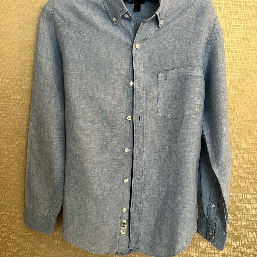 J. Crew Light Green Casual Button-Down Shirt